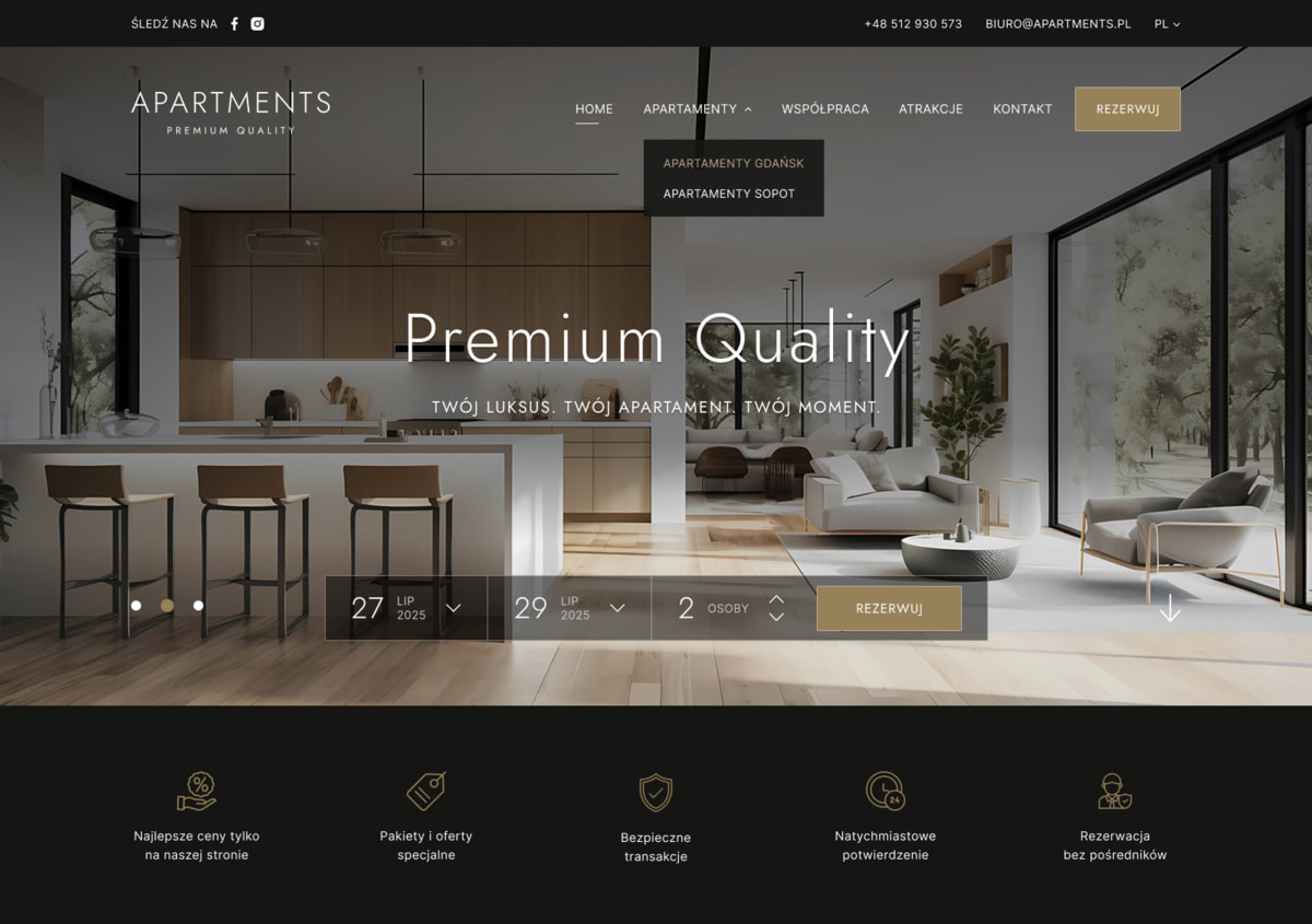 strony stylowe aparteamenty