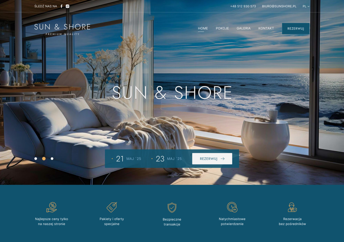 strony stylowe morze